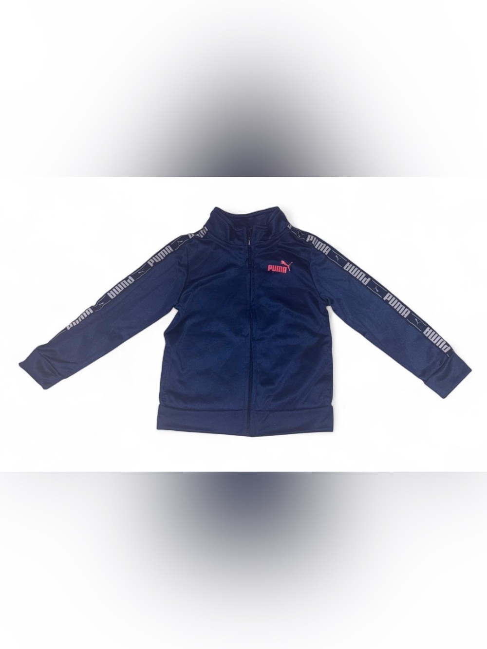 PUMA Toddler 2-Piece Tracksuit Set | Navy Blue w/ Orange/Pink Logo | Size 3T | - Picture 3 of 9